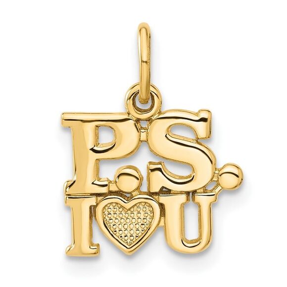 14k Yellow Gold P.S. I LOVE YOU Charm